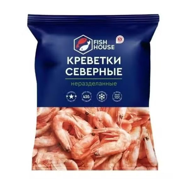 Креветки северные Fish House варёно-мороженые 500 г
