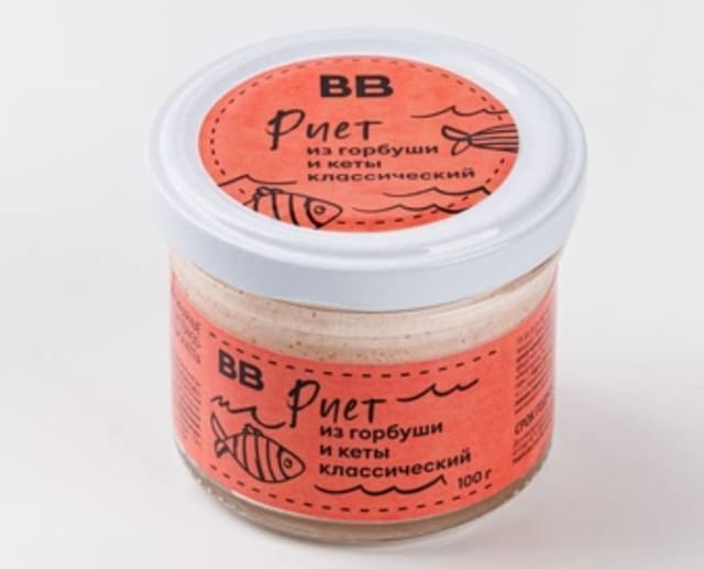 Риет из горбуши и кеты классический, 100 г