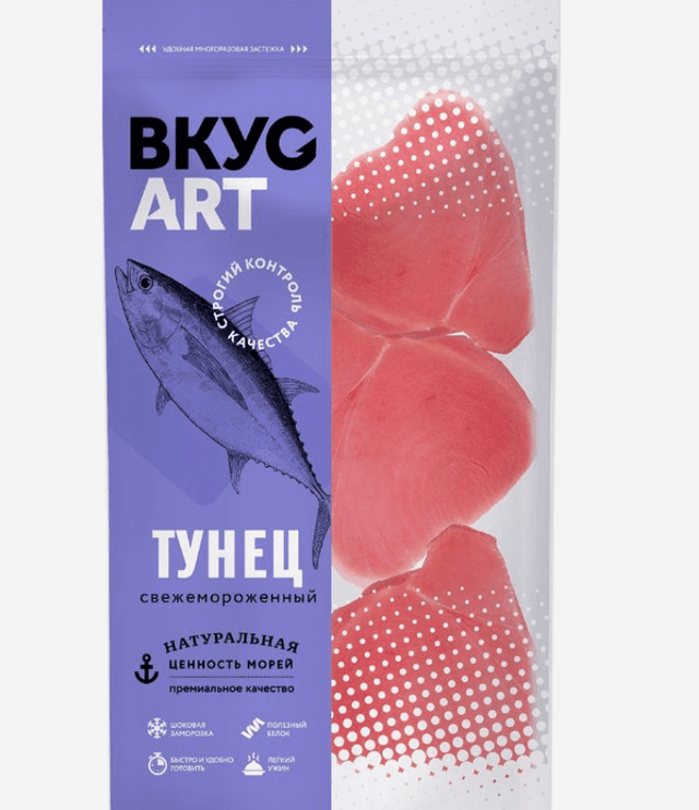 Тунец Вкус Арт филе без кожи замороженное 500г