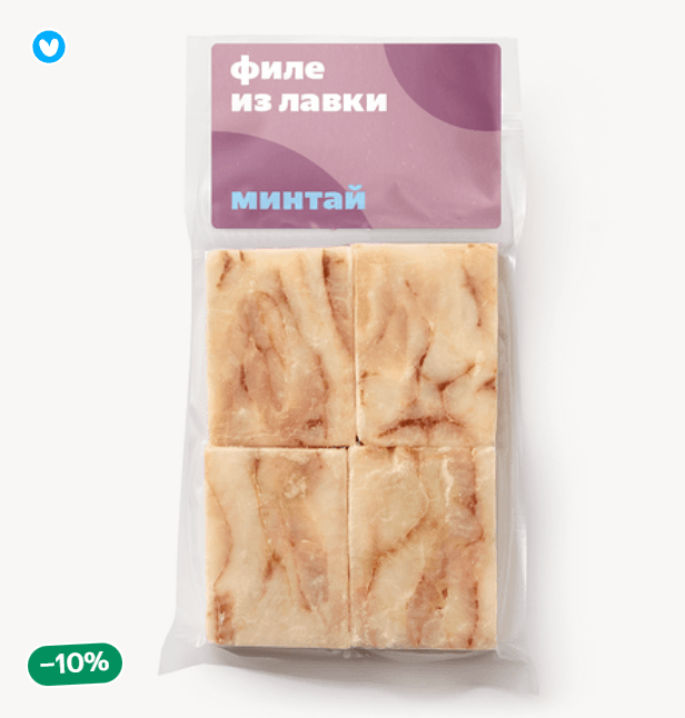 Минтай филе «Из Лавки» без кожи замороженный 400 г

