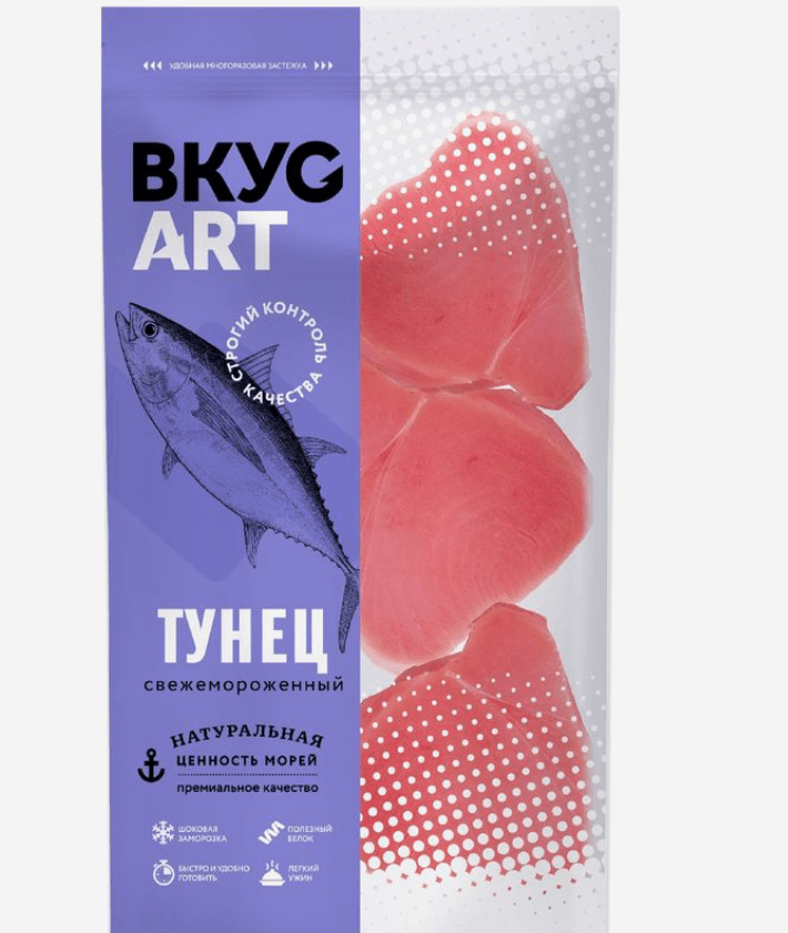 Тунец Вкус Арт филе без кожи замороженное
