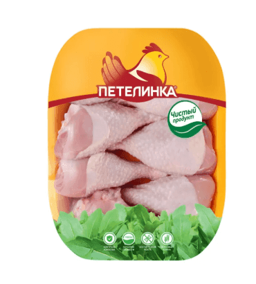 Голень цыпленка-бройлера «Петелинка» с кожей охлажденная, ~ 1,2 кг