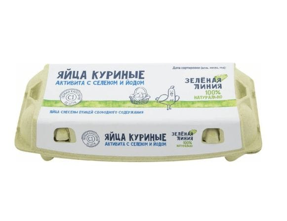 Яйцо куриное Зеленая линия Активита с селеном и йодом С1