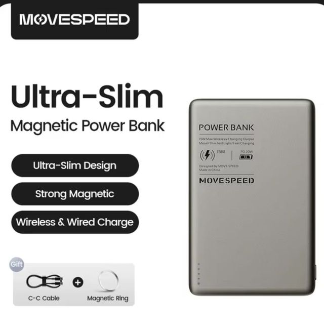 Магнитный внешний аккумулятор MOVESPEED S05 5000 мАч