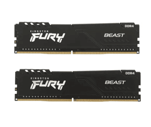 Оперативная память Kingston Fury Beast Black KF432C16BBK2/16 DDR4 - 2x 8ГБ 3200МГц, DIMM, Ret