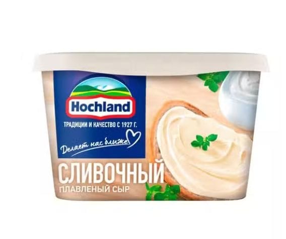 Сыр плавленый Hochland Сливочный 55% БЗМЖ 400 г