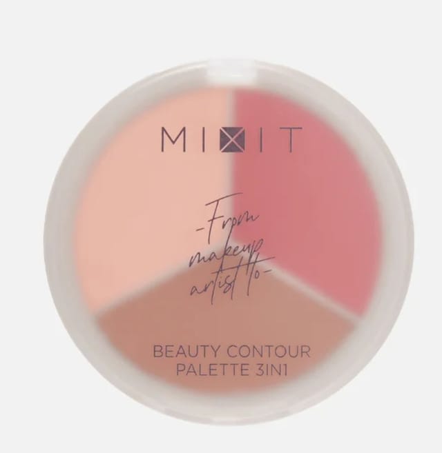 Палетка для скульптурирования лица MIXIT Beauty contour palette 3in1