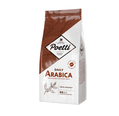 Кофе в зернах Poetti Daily Arabica, 1 кг