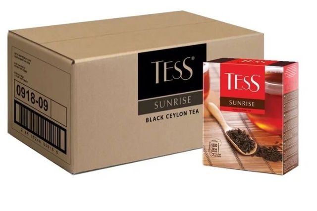 Чай черный Tess Sunrise в пакетиках, 100 пак., 9 уп.