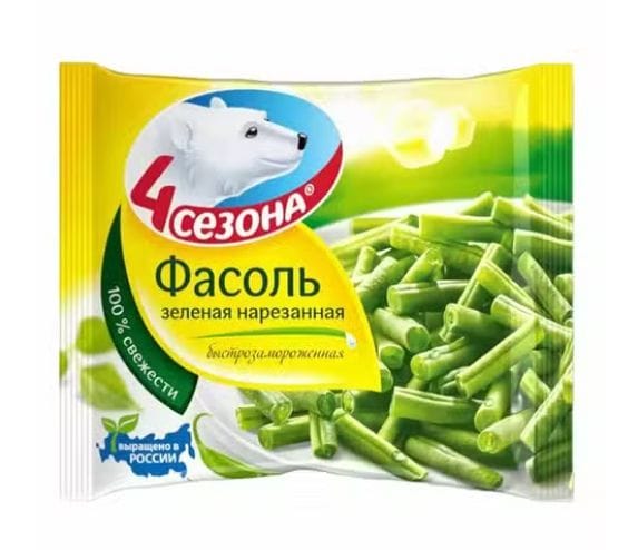 Фасоль 4 Сезона зеленая стручковая замороженная 400 г