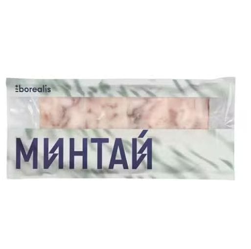 Минтай Borealis замороженный филе без кожи без костей 400 г
