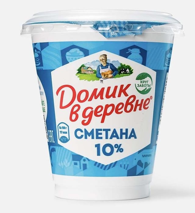 Сметана Домик в деревне, 10%