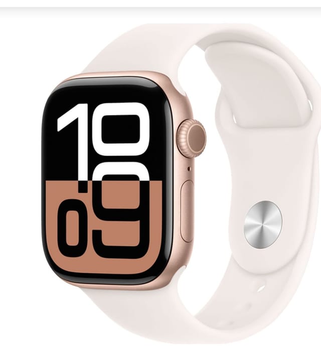 Часы Apple Watch Series 10 GPS 42мм корпус из алюминия Rose Gold+ремешок Sport Band Light Blush (S/M)