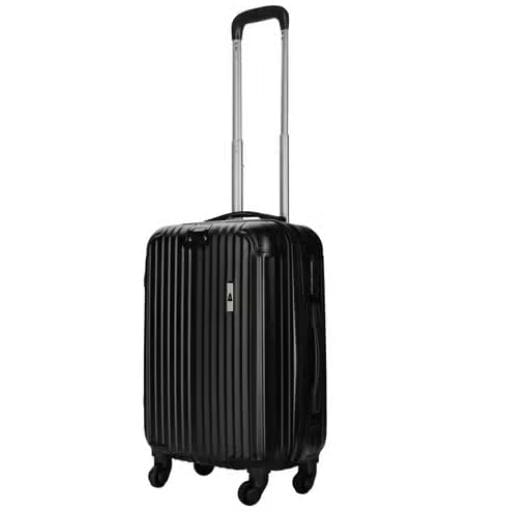 Чемодан дорожный пластик черный S 50 x 35 x 23 см