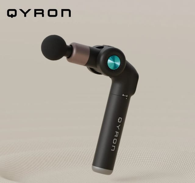 Перкуссионный массажер QYRON MG601, 6 насадок, нагрев насадки