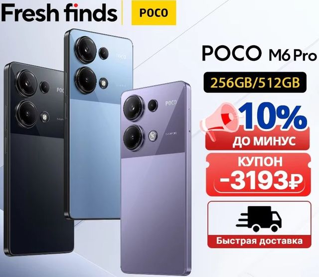 Смартфон Poco M6 Pro 12GB 512GB Black