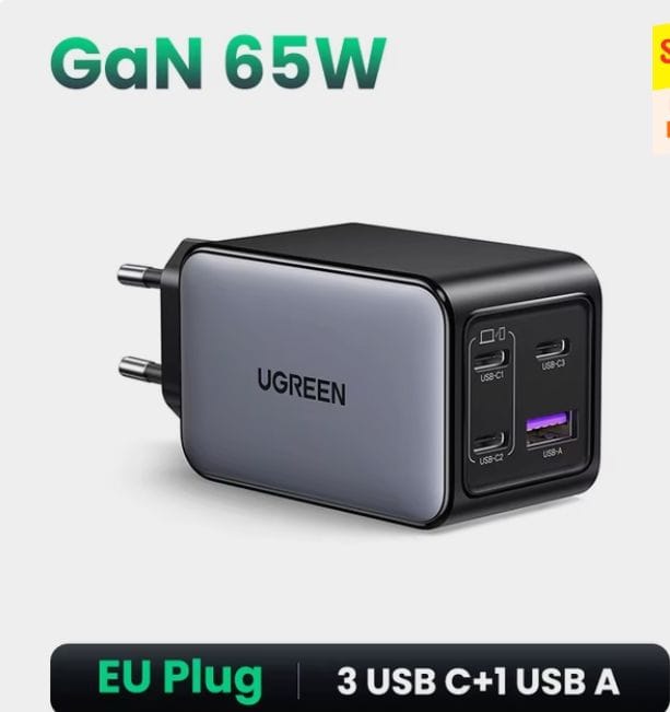 Зарядное устройство UGREEN 65 Вт GaN