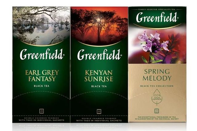 Чай черный Greenfield набор Earl grey fantasy + Kenyan sunrise + Spring melody