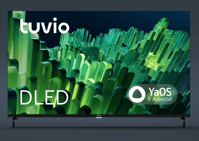 43” Телевизор Tuvio Full HD DLED Frameless на платформе YaOS, TD43FFBCV1