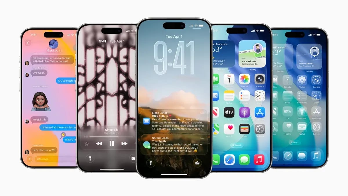 Экран iPhone с обновлением iOS 26.5: зашифрованные RCS-сообщения, новые эмодзи и функции Apple Music