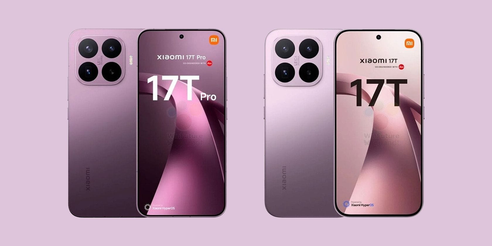 Рендер смартфона Xiaomi 17T с квадратным блоком камер в стиле Leica