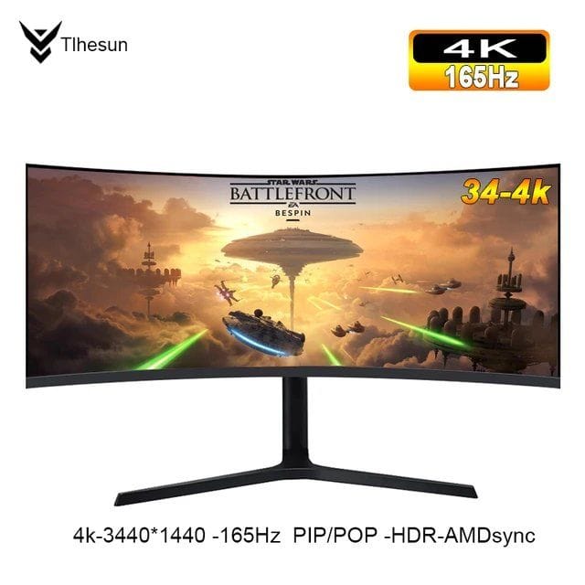 Монитор Tlhesun 34 дюйма 4K 165 Гц WQHD 3440*1440