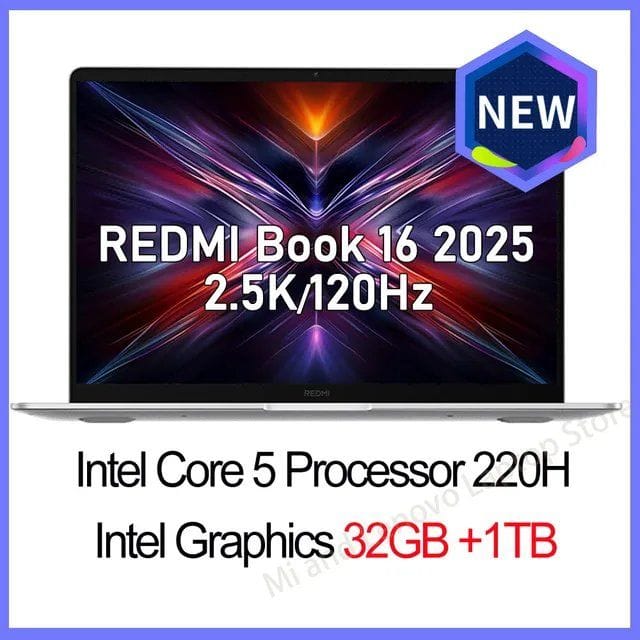 Xiaomi Redmi Book 16 2025  C5-220H 16ГБ/32ГБ 1ТБ 2.5К 120Гц