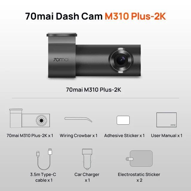 Видеорегистратор 70mai M310 Plus 2K 1440P WDR 