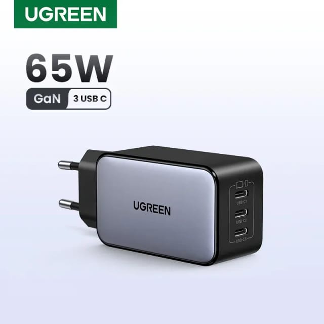 Зарядное устройство UGREEN, 65 Вт, 3 USB-порта, 4,0 PPS PD 3,0