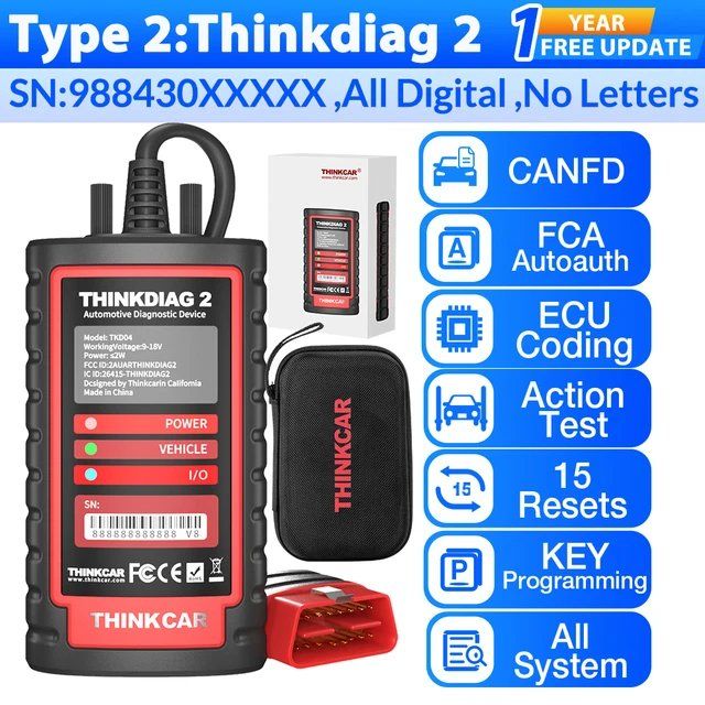 Диагностический сканер Thinkcar Thinkdiag 2 OBD2 