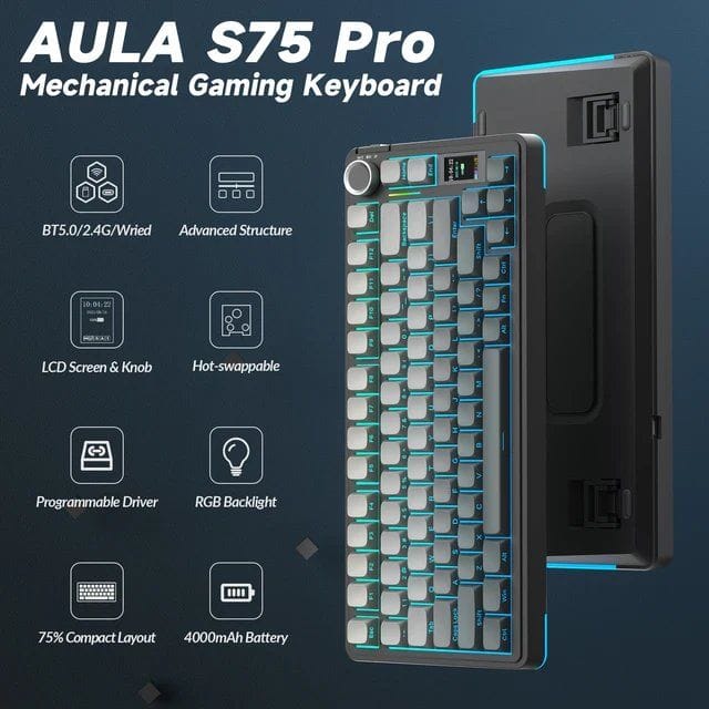 Беспроводная механическая клавиатура AULA S75 Pro 82 клавиши