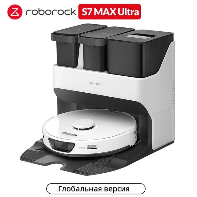 Робот-пылесос Roborock S7 Max Ultra, 60 Вт, беспроводной, влажная уборка, пылесборник