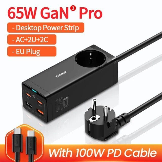 Зарядное устройство Baseus 65 Вт GaN USB  