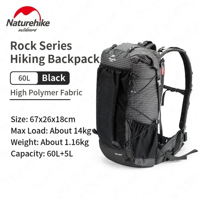 Naturehike походный рюкзак 40/60+5л
