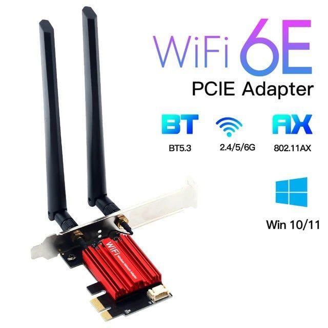 Адаптер Fenvi Wi-Fi 6E AX210 PCI-E, Трехдиапазонный (2.4G/5G/6ГГц)