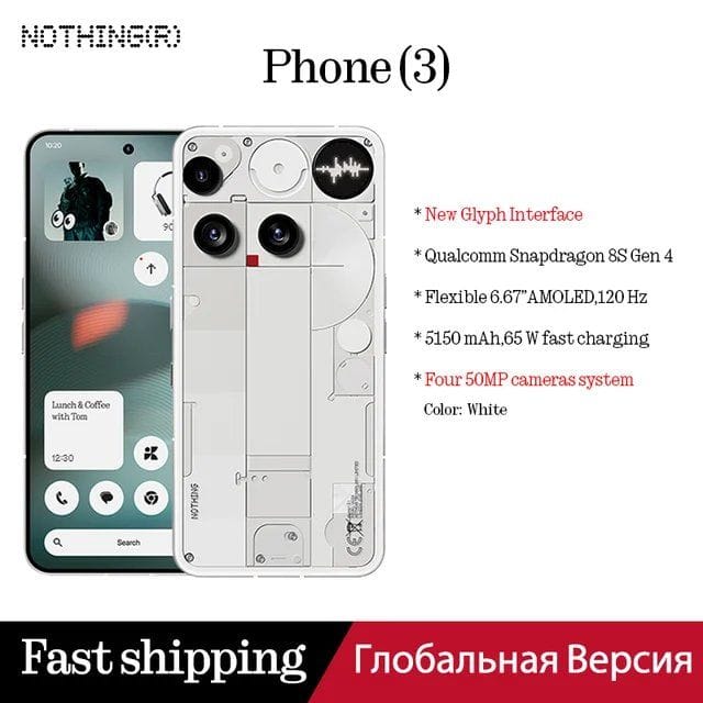 Смартфон NOTHING Phone (3), 12/256ГБ, 16/512ГБ, global