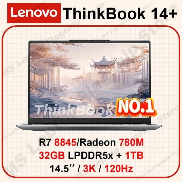 Ноутбук Lenovo ThinkBook 14+, 14.5", 32ГБ/1ТБ, R7 8845H, Radeon 780M, Windows