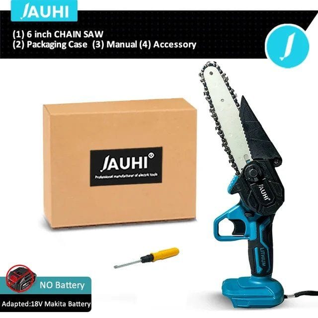 Аккумуляторная цепная пила JAUHI 3500 Вт, 6 дюймов