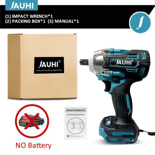 Аккумуляторный ударный гайковерт JAUHI 520N.M для Makita 18В