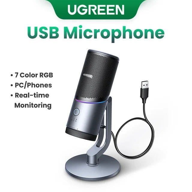 Конденсаторный Микрофон UGREEN RGB USB 