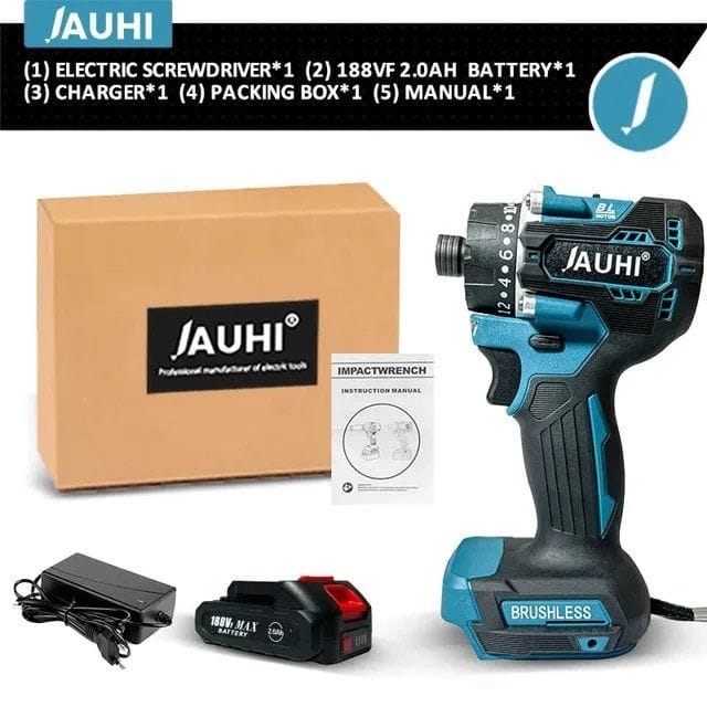 Бесщеточный аккумуляторный шуруповерт JAUHI, для аккумулятора Makita 18V