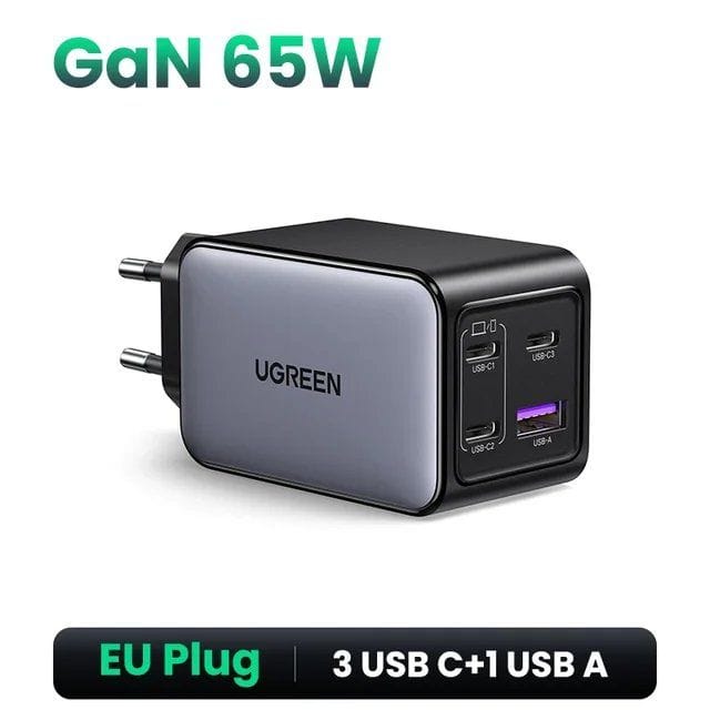 Зарядное устройство UGREEN 65 Вт GaN 4 порта 