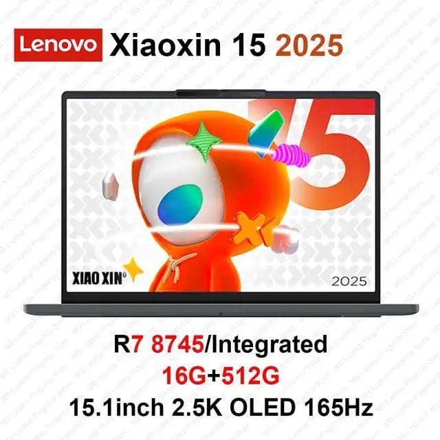 Ноутбук Lenovo Xiaoxin 15, 15.1" OLED 2.5K 165 Гц R7 87456/512 ГБ 
