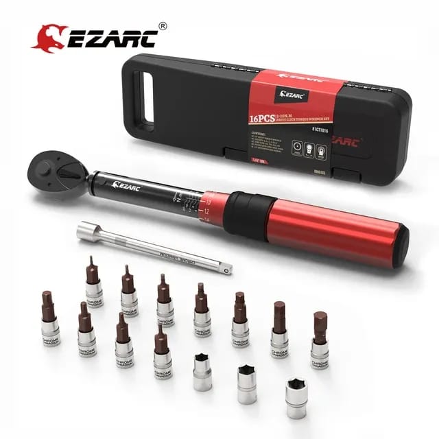 Динамометрический ключ EZARC 1/4", 16 шт., 2-20 Нм