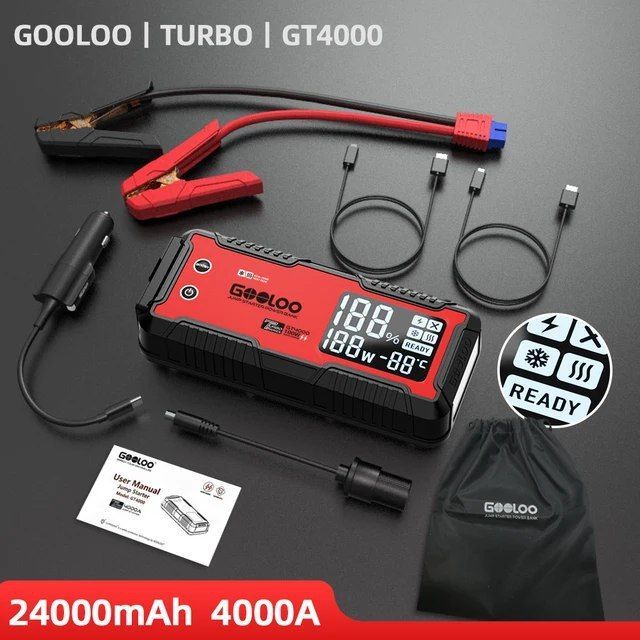 Автомобильное пусковое устройство GOOLOO 12в  4000A  24000mAh