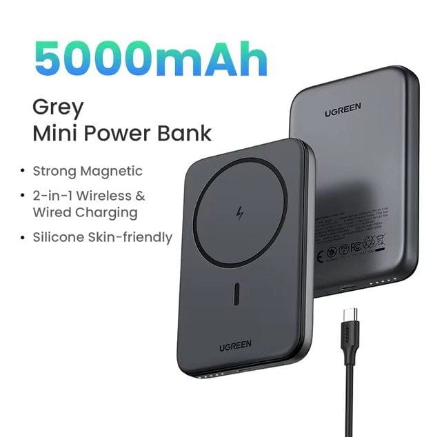 Внешний аккумулятор ugreen Qi2 20w 5000mAh