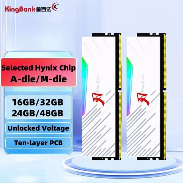 Оперативная память KingBank DDR5 RGB 2x16G 7200 CL34 Adie