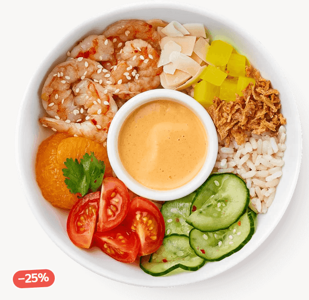 Поке с креветкой том ям Soul in the Bowl 210 г