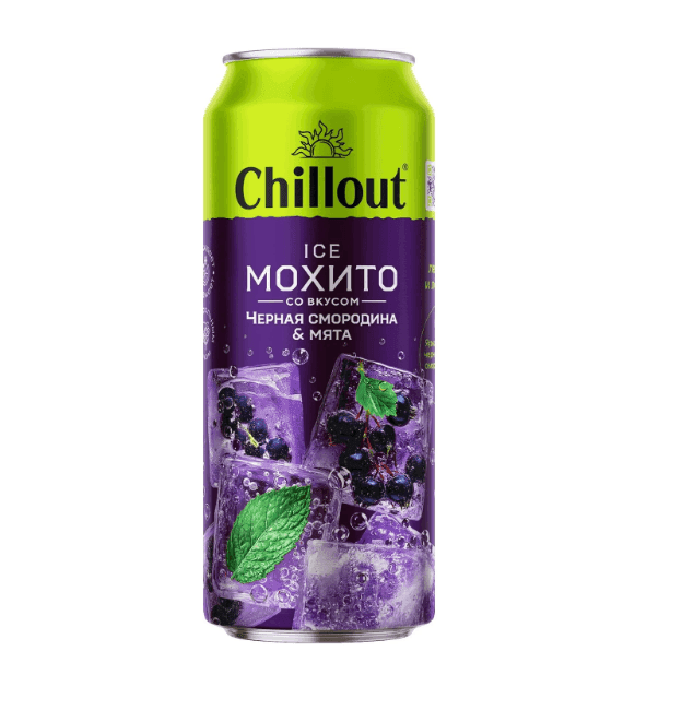 Напиток Chillout Ice Mojito черная смородина-мята сильногазированный 450мл