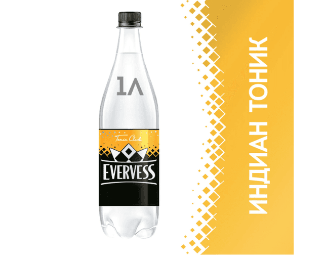 Напиток Evervess Газированный Индиан тоник 1л (2шт)